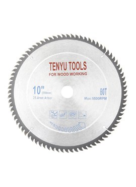 10 Zoll 80 Zähne Hartmetall-Kreissägeblätter zum Schneiden von Holz