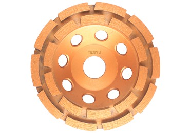 5 inch Diamond Double row segment grinding CUP wheel disc grinder concrete Granite Stone saw blade