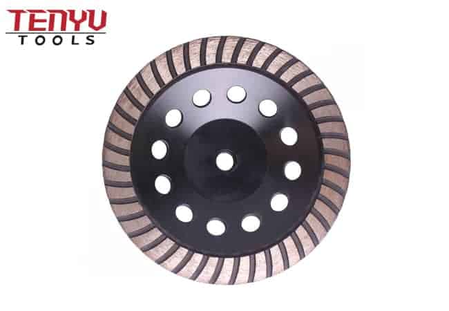Lâmina de serra de pedra de granito de concreto de moedor de disco de roda CUP de moagem de segmento de diamante de 7 polegadas