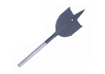 Black Oxided Tri-Point Flat Wood Spade Drill Bit with Contoured Spurs for Wood Drilling
