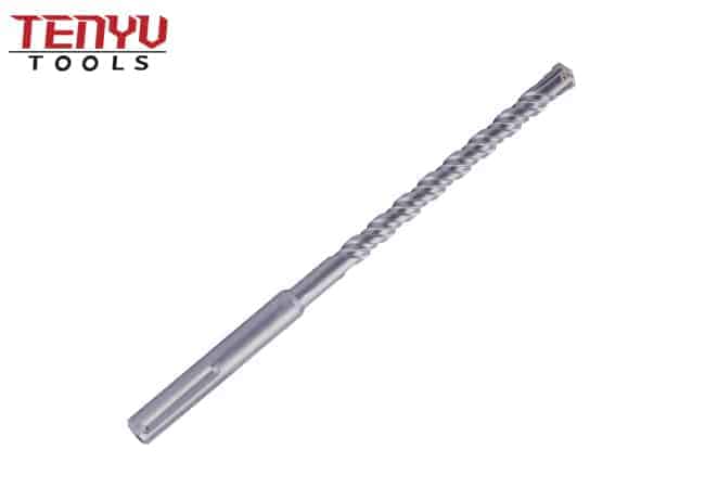 Carbide Cross Head Tip S4 Flute SDS Plus Hammer Drill Bit for Concrete Hard Stone Marble Wall