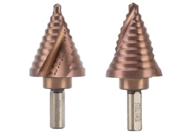 Cobalt 5% Step Drill Bit M35 Spiral Flute for Cutting Drilling Holes On Stainless Steel, Metal Sheet, Multiple Hole Stepped Up Bit for Professionals Power Tools