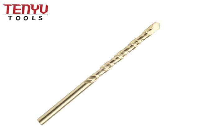 Copper Plated S4 Flute Carbide Tipped Masonry Drill Bit for Concrete Brick Masonry Drilling