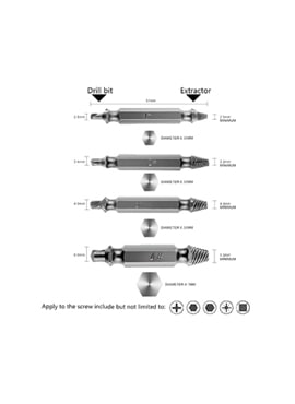 Extractor de tornillos dañados HSS4341