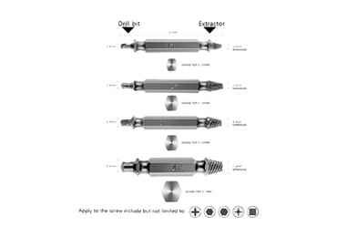 Extractor de tornillos dañados HSS4341