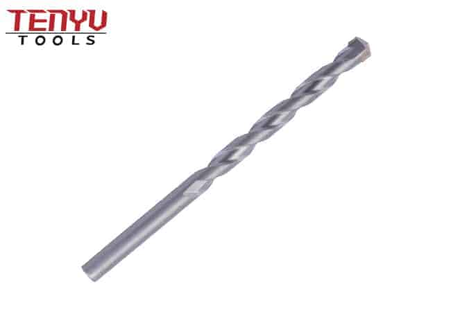 Round Shank Sand Blasted L Flute Carbide Tipped Masonry Drill Bit for Concrete Brick Masonry Drilling