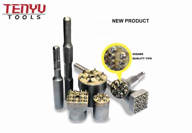 SDS Hammer Brush Head Carbide-Tipped Bushing Tool Head Chisel for Concrete Surface Leveling Out
