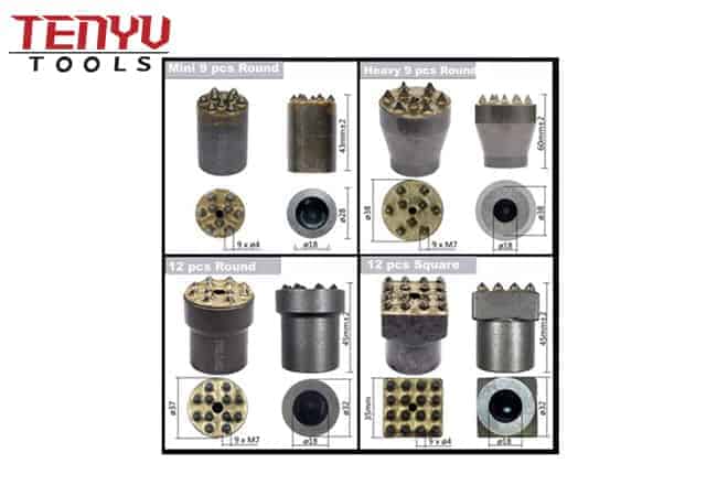 Cabeça de escova de martelo SDS com ponta de carboneto cinzel de cabeça de ferramenta para nivelamento de superfície de concreto 6