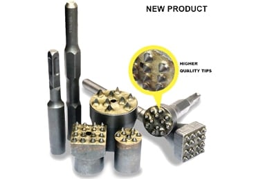 SDS Hammer Brush Head Carbide-Tipped Bushing Tool Head Chisel for Concrete Surface Leveling Out