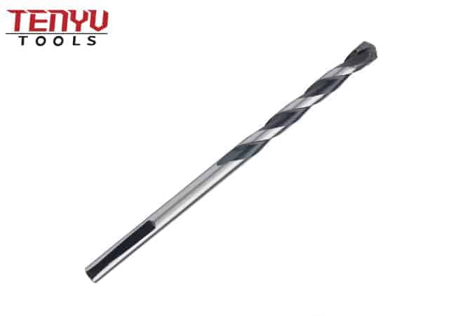 Triangle Shank Black and Bright R Flute Carbide Tipped Masonry Drill Bit for Concrete Stone Brick Masonry Drilling