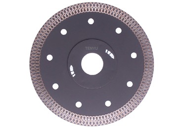 Lâmina de serra diamantada Turbo-Mesh com flange para corte de mármore