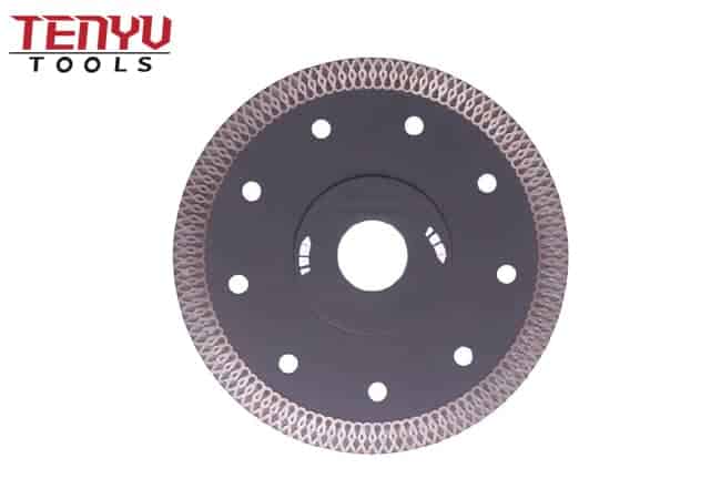 Lâmina de serra diamantada Turbo-Mesh com flange para corte de mármore