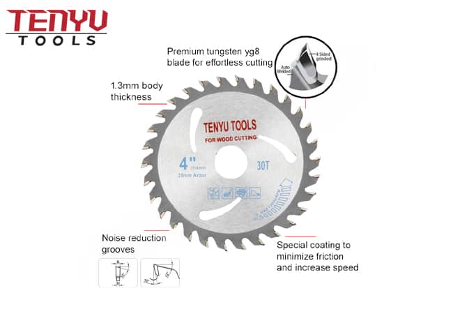 4 Inch 30 Teeth Carbide Wood Circular Saw Blade