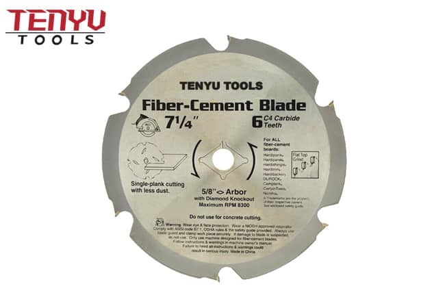 PCD Fiber Cement Cutting Saw Blade for 4 Teeth/6 Teeth/8 Teeth