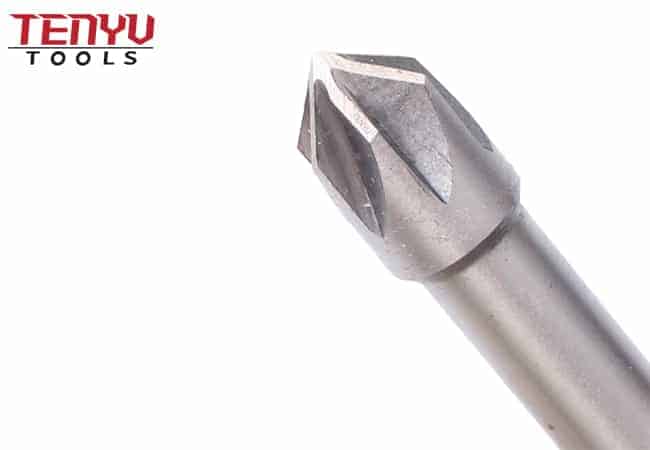 Metal Delme için M2 Silindirik Şaft 6 Flüt 60 Derece Havşa Matkap Ucu