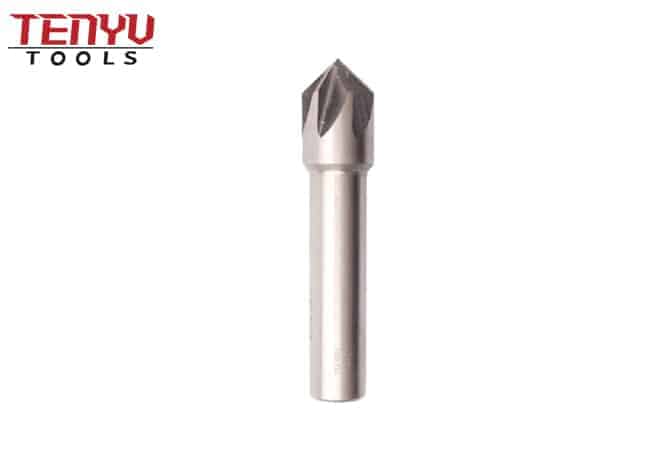 M2 Cylindrical Shank 6 Flute 60 Degree Countersink Drill Bit for Metal Drilling