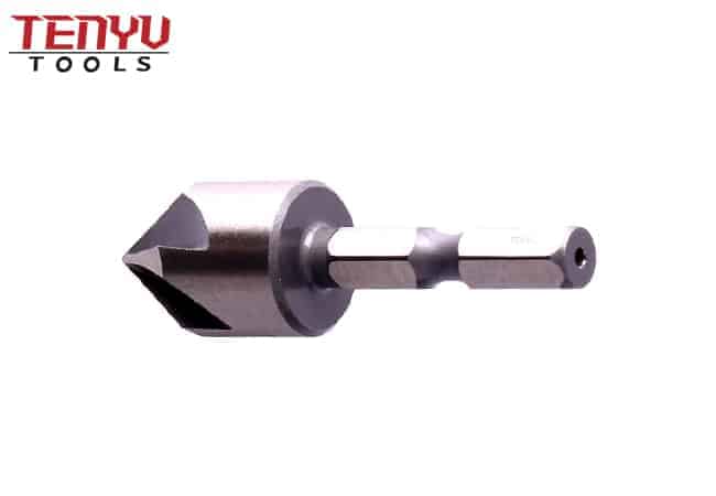 M2 Hex Shank Countersink Drill Bit 90 Degree Cutting Angle for Metal Drilling