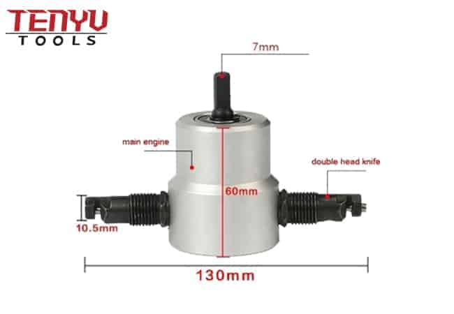 Multipurpose Double Head Sheet Metal Nibbler Cutter Tool Nibbler Cutting for Metal or Wood Cutting