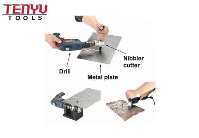 Multipurpose Double Head Sheet Metal Nibbler Cutter Tool Nibbler Cutting for Metal or Wood Cutting