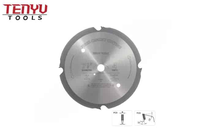 PCD Fiber Cement Cutting Saw Blade for 4 Teeth/6 Teeth/8 Teeth