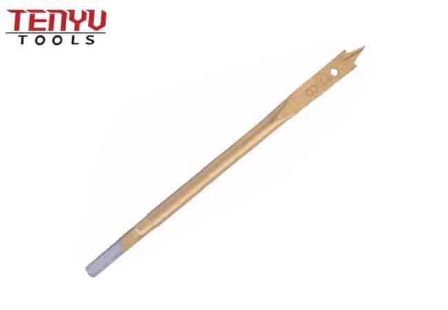 Spade Flat Wood Drill Bit for Wood Hex Shank Center Point Clean and Fast Cutting Drilling with Titanium Coated