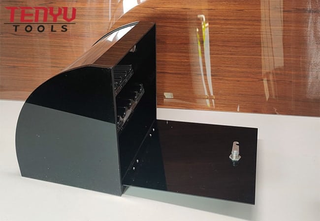 Acrylic Power Tool Drill Bits Display Box Stand with Lock