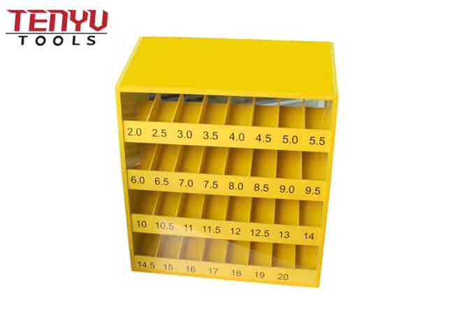 Acrylic Tabletop Drill Bit Display Case Rack with Lock for Bulk Organizer