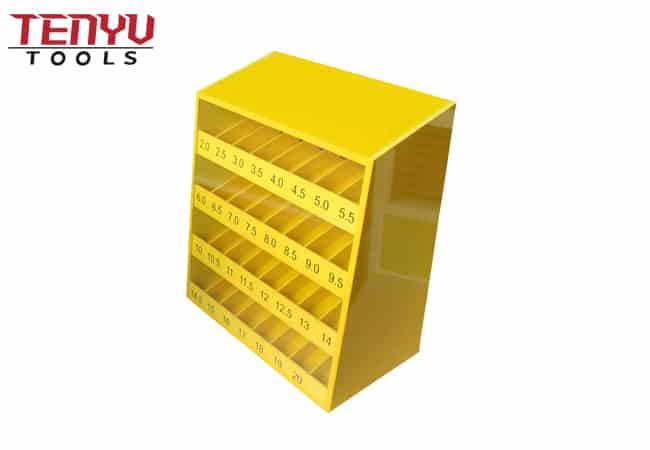 Acrylic Tabletop Drill Bit Display Case Rack with Lock for Bulk Organizer