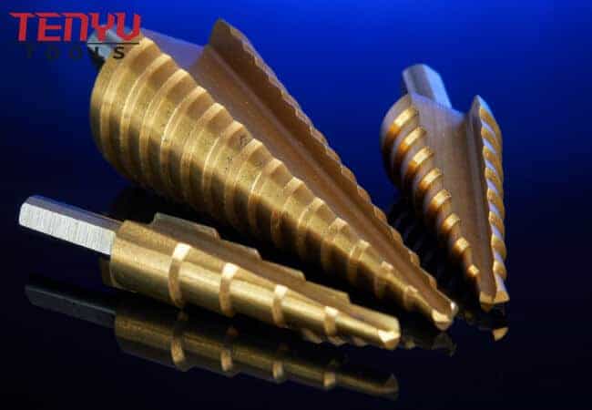 3pcs Straight Flute Tungsten Carbide Titanium Coated Step Drill Bit Hss Stepped Cone Drill Bits Set