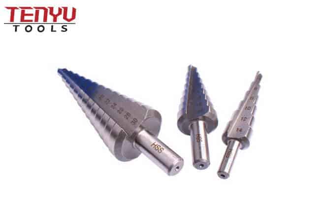 M2 Double Straight Flute Step Up Drill Bit Set for Steel and Metal Drilling with Three Flats Shank