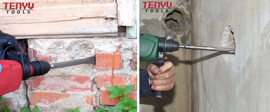 Applications of Tenyu Tools' SDS Chisels