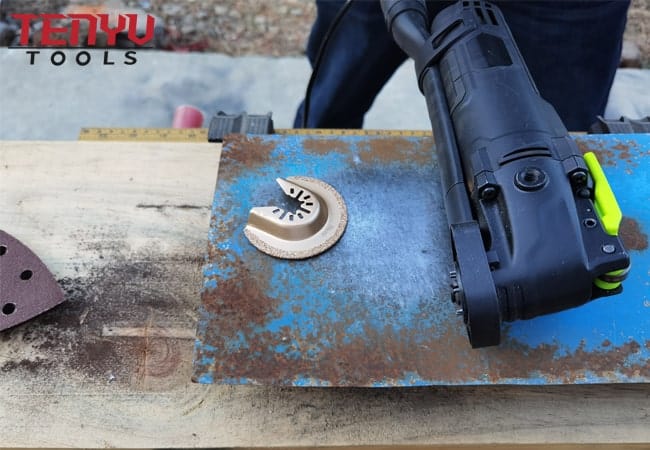 Hoja de sierra oscilante de diamante de 5 uds para baldosas de cerámica cuchillas oscilantes multiherramienta Normal corte multiusos