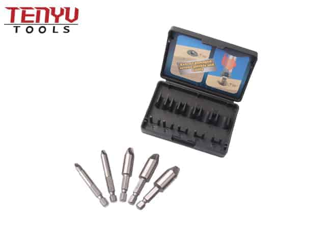 5Pcs Hex Shank Damaged Screw Remover Screw Extractor Set for Any Broken Stripped Damaged Screw