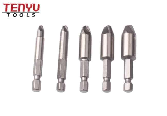 5Pcs Hex Shank Damaged Screw Remover Screw Extractor Set for Any Broken Stripped Damaged Screw
