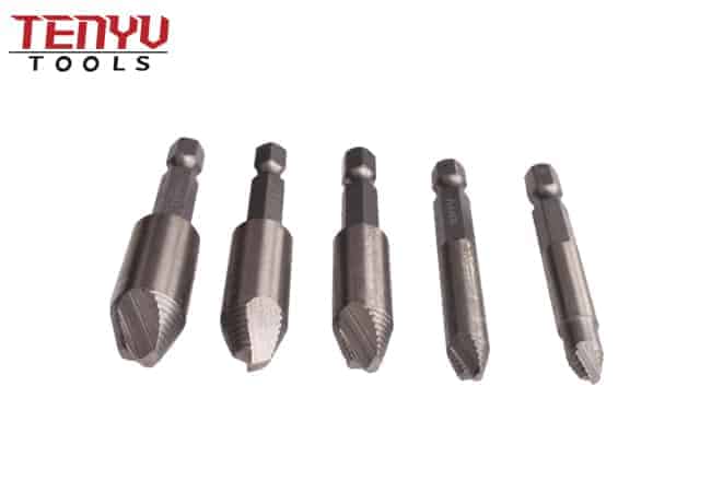 5Pcs Hex Shank Damaged Screw Remover Screw Extractor Set for Any Broken Stripped Damaged Screw