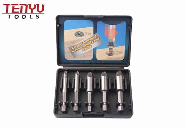 5Pcs Hex Shank Damaged Screw Remover Screw Extractor Set for Any Broken Stripped Damaged Screw