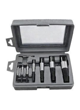 8Pcs Damaged Screw Extractor Tool Set in Plastic Box for Broken Stripped Screw Remover