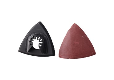 Multiherramienta triangular, herramienta oscilante, hojas de sierra, gancho y bucle con papel de lija para pulir metales