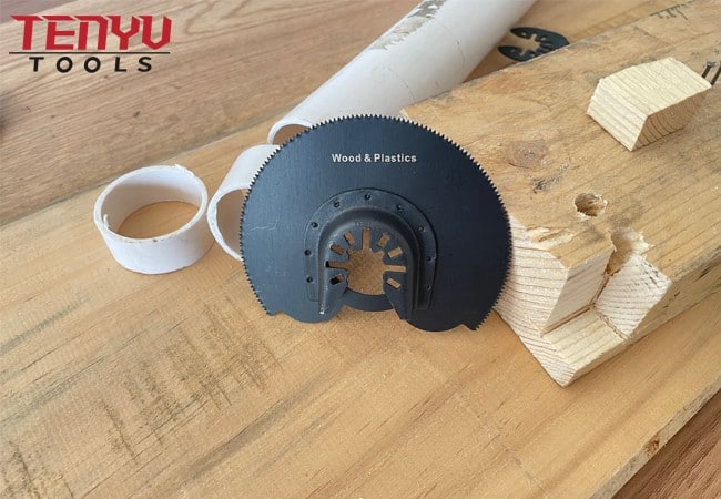 Lame de scie semi-circulaire oscillante en bois pour le travail du bois à dégagement rapide multi-outils oscillants