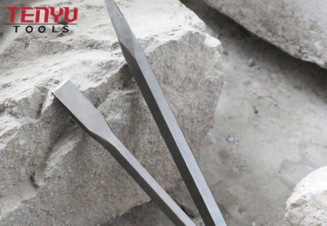 17mm A/F Hex Shank SDS Kırıcı Duvar Duvarı için Çekiç Düz Keski Uçları