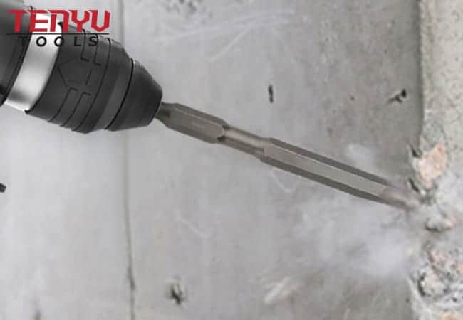 17mm A/F Hex Shank SDS Kırıcı Duvar Duvarı için Çekiç Düz Keski Uçları