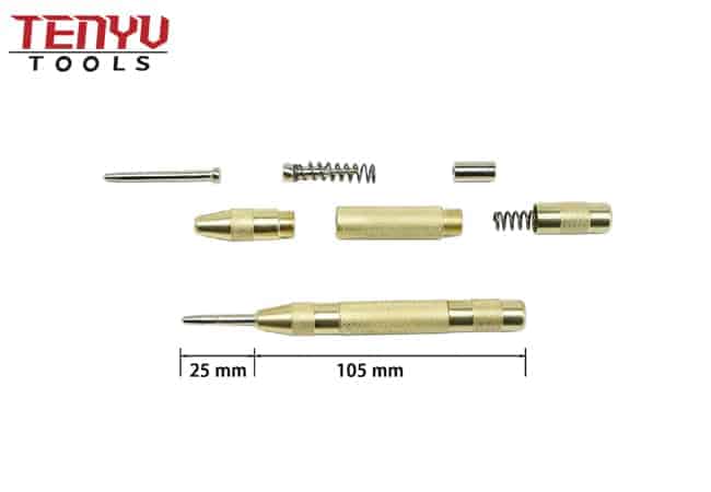 6Pcs HSS Spiral Titanium Coated Step Drill Bits 1/4 Hex Shank with Punch Tool Set