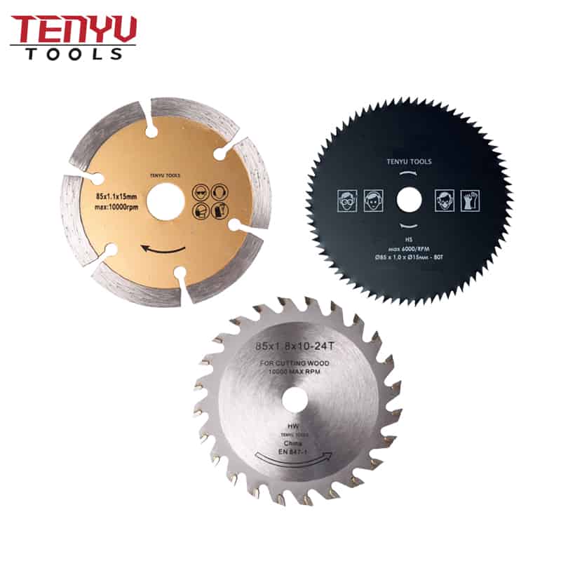 85mm TCT HSS Elmas Mini Daire Testere Bıçağı Ev DIY Ahşap Plastik Kesme için