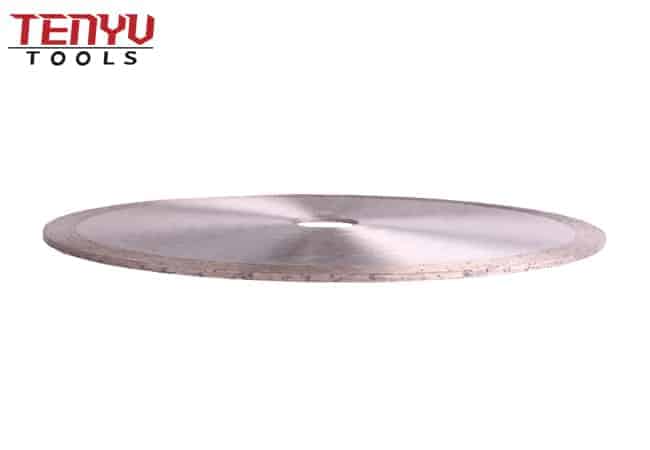 Lâmina de corte de diamante de aro contínuo com superfície de prata para corte sem esforço