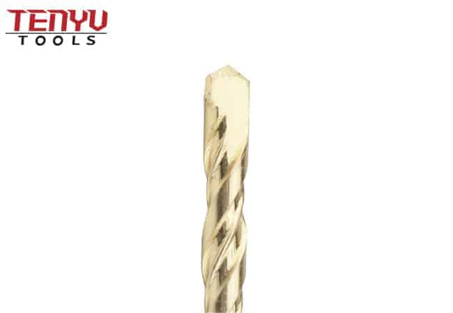 Broca para mampostería con punta de carburo de flauta S4 chapada en cobre para perforación de mampostería de ladrillo de hormigón