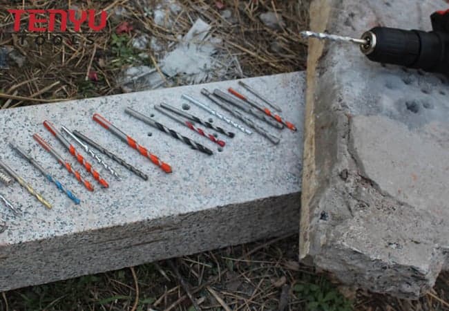 Broca de alvenaria com ponta de carboneto de flauta banhada a cobre para perfuração de alvenaria de tijolo de concreto