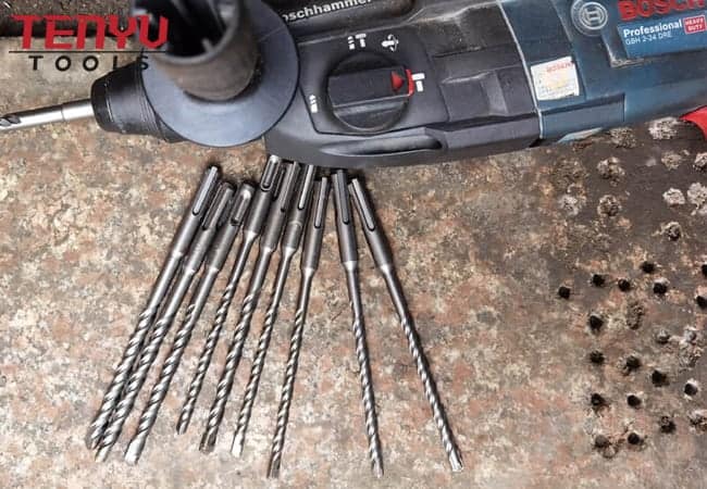 Double Flutes with Cross Tip SDS Plus Drill Bit for Concrete and Masonry