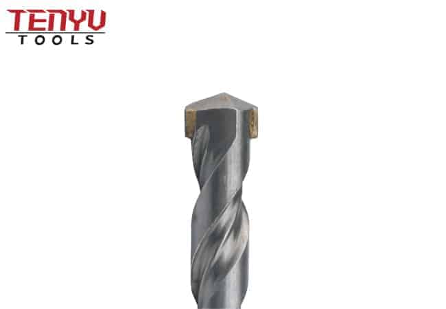 Extra Long Round Shank Sand Blasted R Flute Carbide Tipped Multifunctional Masonry Drill Bit for Concrete Brick Masonry Drilling