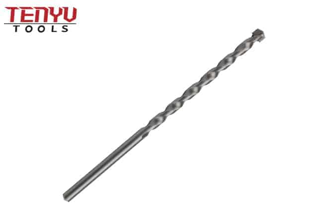 Extra Long Round Shank Sand Blasted R Flute Carbide Tipped Multifunctional Masonry Drill Bit for Concrete Brick Masonry Drilling