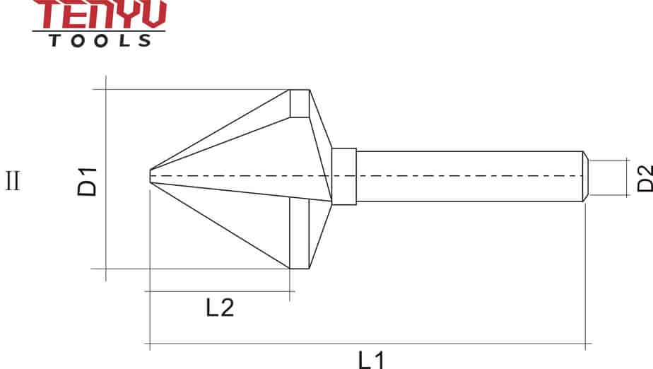 HSS 4241 Silindirik Şaft 90 Derece Kesme Açısına Sahip En İyi Havşa Matkap Ucu